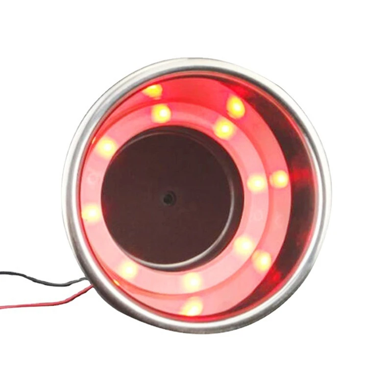 

Stainless Steel LED Cup Holder Drink Holder Insert With Drain For Marine Boat LED Built-In For Boat Accessories