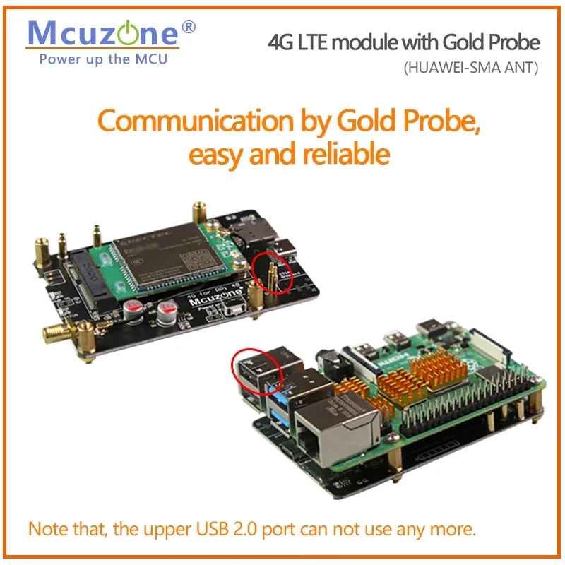 Módulo 4G LTE com USB e sonda de alimentação, sem cabo, HUAWEI ME909-821AP V2 Quectel EG25 MQTT Frp openwrt Raspberry Pi 4B SSH