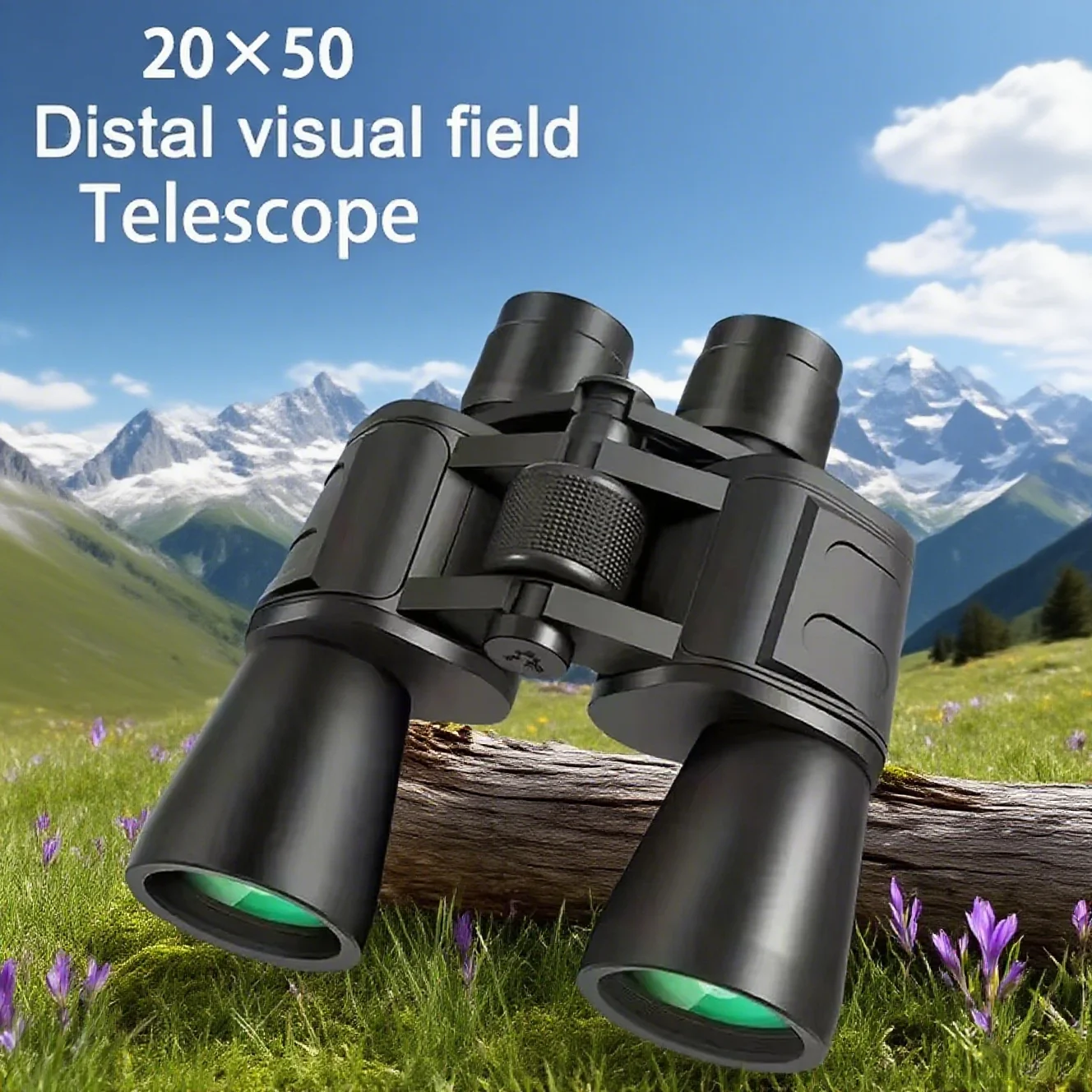 

Military 20x50 Powerful Long Range Binoculars Zoom HD BAK4-Prism High Magnification Professional Telescope for Hunting Outdoor