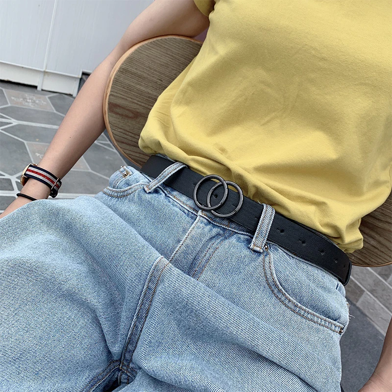 2022 Nieuwe Vrouwen Casual Riem Luxe Verstelbare Nieuwe Ronde Gesp Riem Dames Jeans Met Mode Jurk Riem Designer Riemen Voor vrouwen