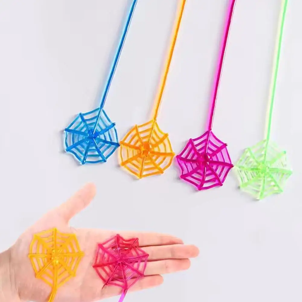 30pcs Fun Sticky Spider Web Tricky Party Favor Decorations Mini Sticky Spider Web Toy Halloween Carnival Party Supplies