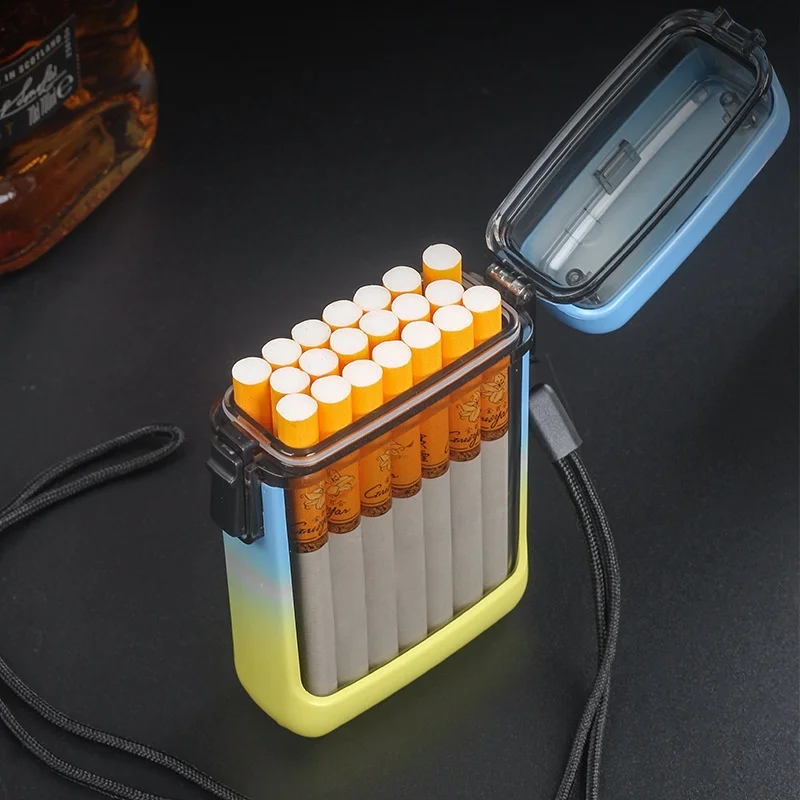 Cigarette case, holds 20 sealed cigarettes, suitable for hiking, beach trips, swimming, camping, and other outdoor activities