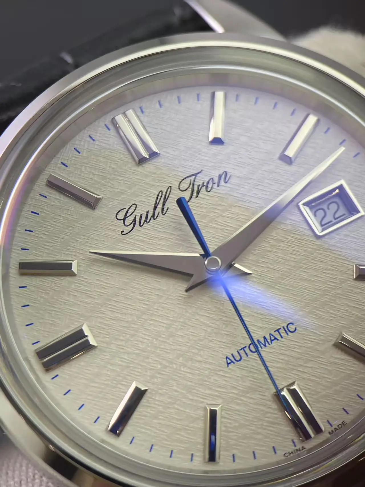 ساعة رجالية ميكانيكية أوتوماتيكية طراز ريترو GS حركة النورس 28424 مع موازين معدنية مصقولة ثلاثية الأبعاد #6