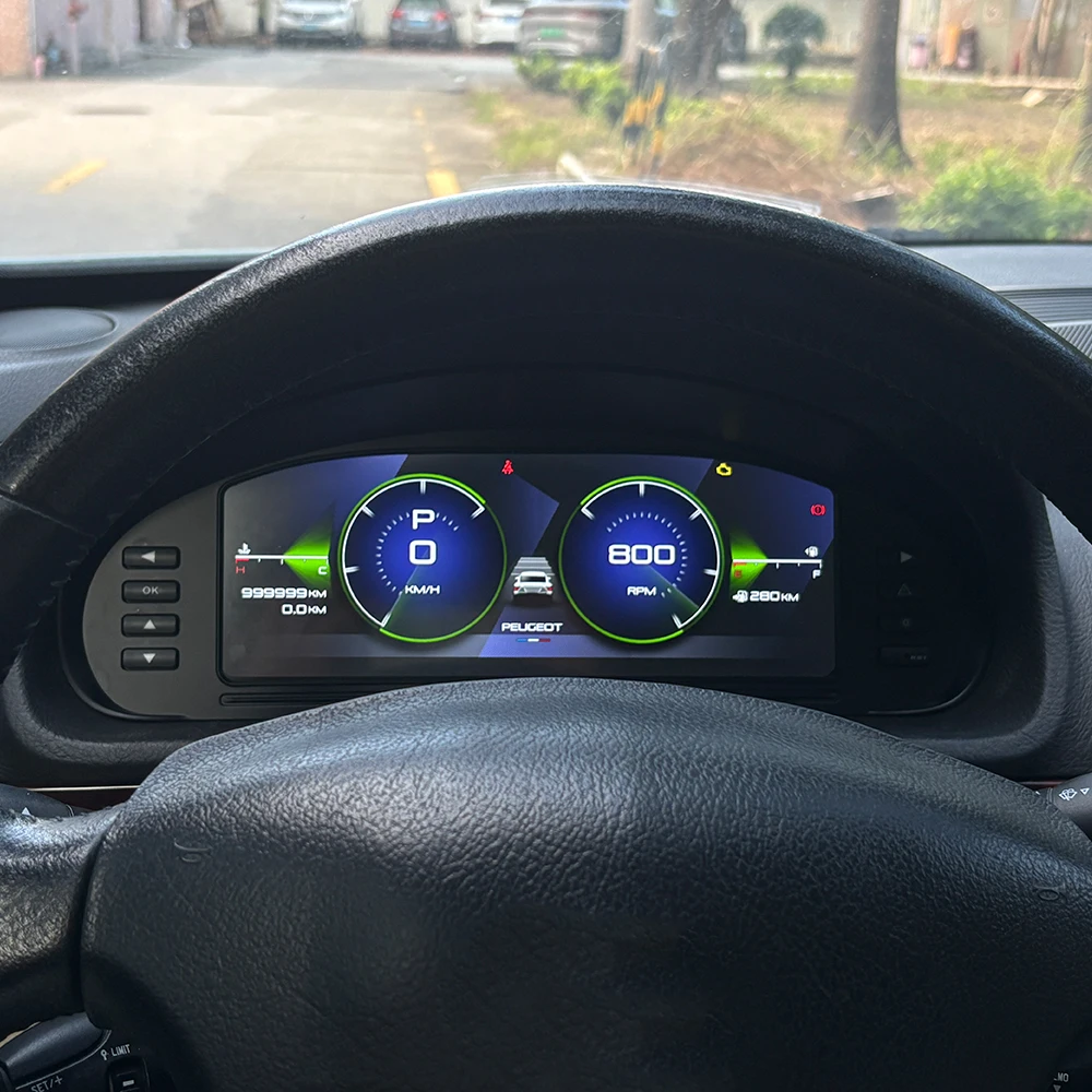 

Foforfor 12,3-дюймовый ЖК-цифровой кластер для 407 2004-2010, автомобильный мультимедийный плеер, измеритель скорости, экран, масляный датчик, панель приборной панели