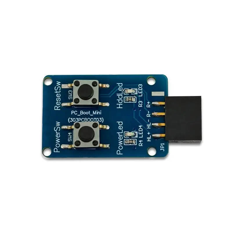 Computer host 9-pin boot test small board, install boot button