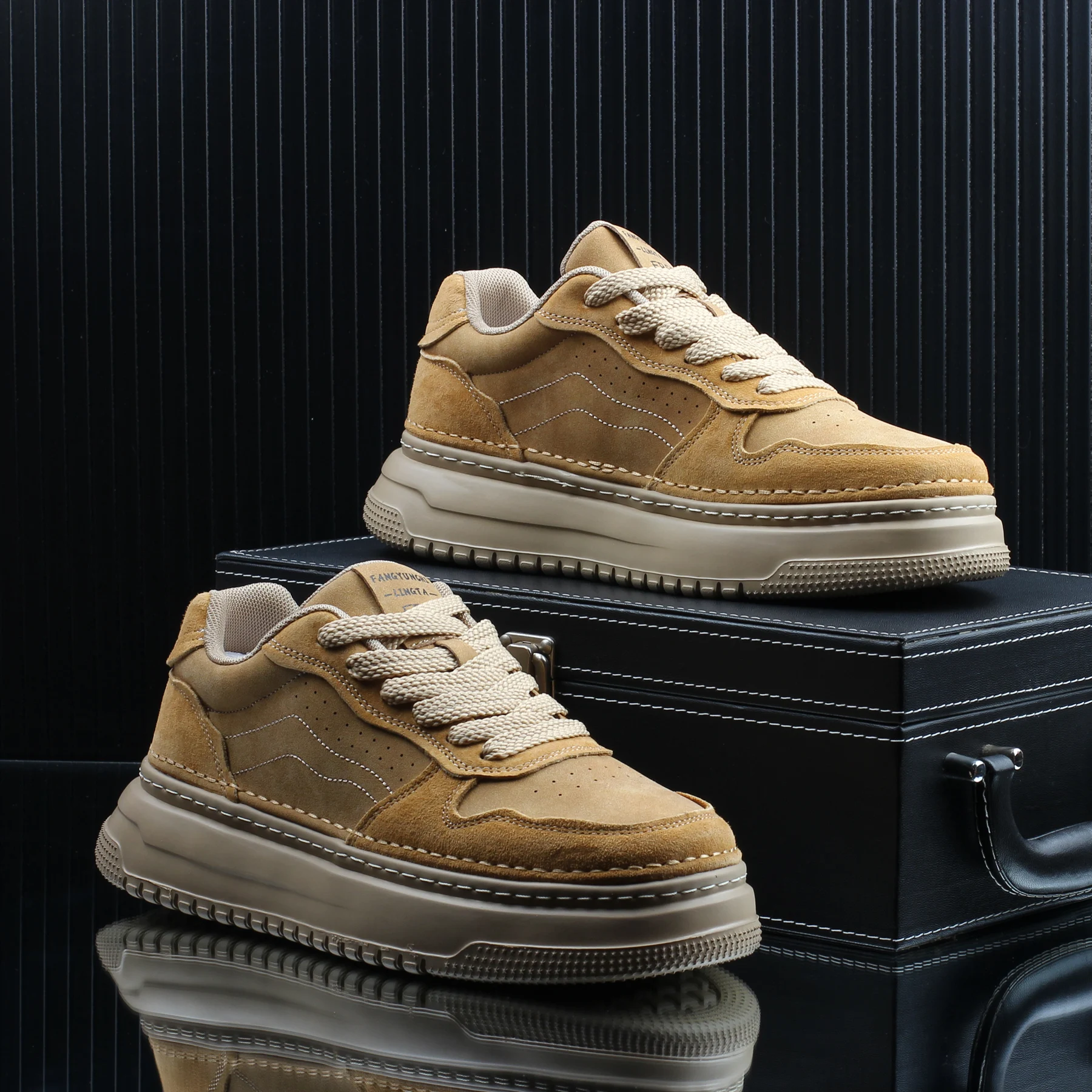 casual-low-top-men's-oes-spring-autumn-faion-trend-thi-bot-lightweight-heightening-board-oes-round-toe-glue-adhesive