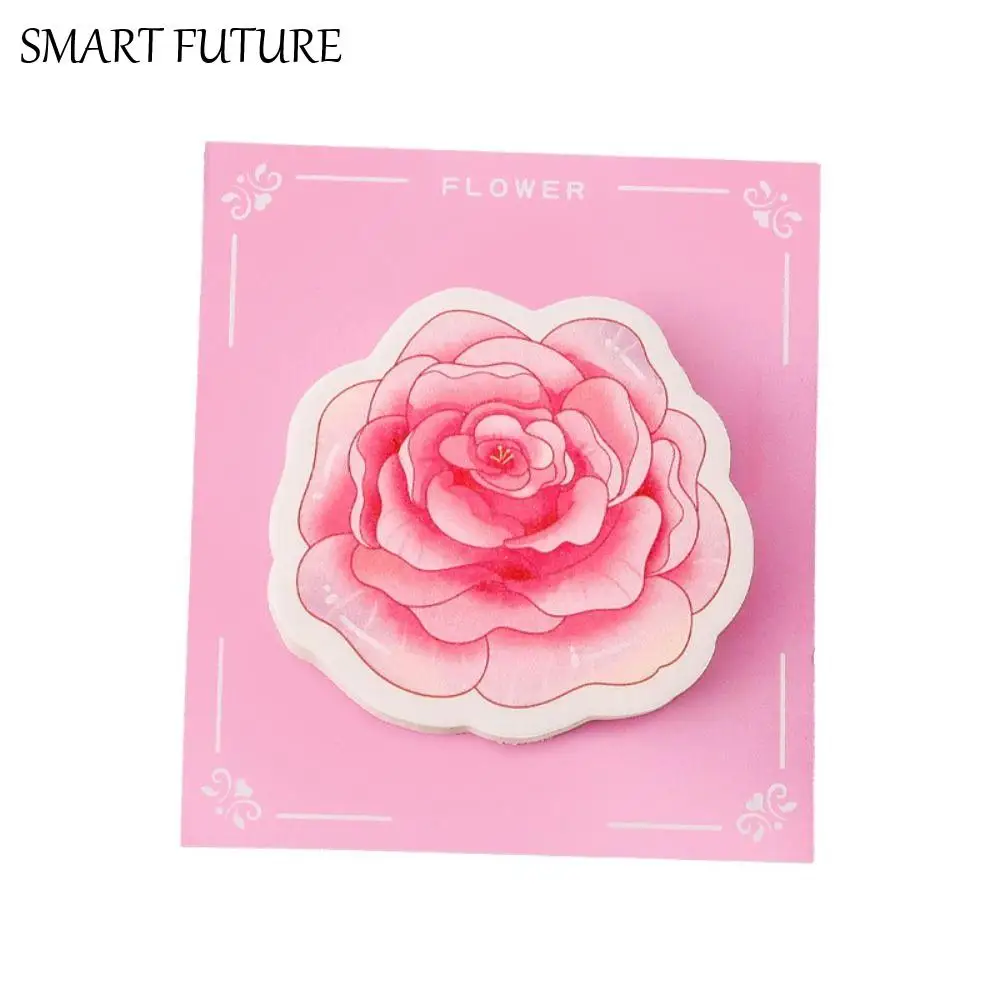 

School Stationery Kawaii Flower Sticky Notes Small Fresh Creative Flower Notepad Portable Pasteable Memo Pad Message-Leaving