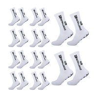 10 pairs of men's thick FS football socks with anti slip grip pads and football basketball socks, suitable for various sports