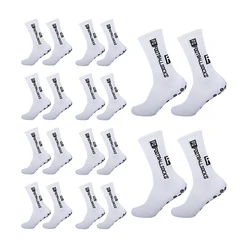 10 pairs of men's thick FS football socks with anti slip grip pads and football basketball socks, suitable for various sports