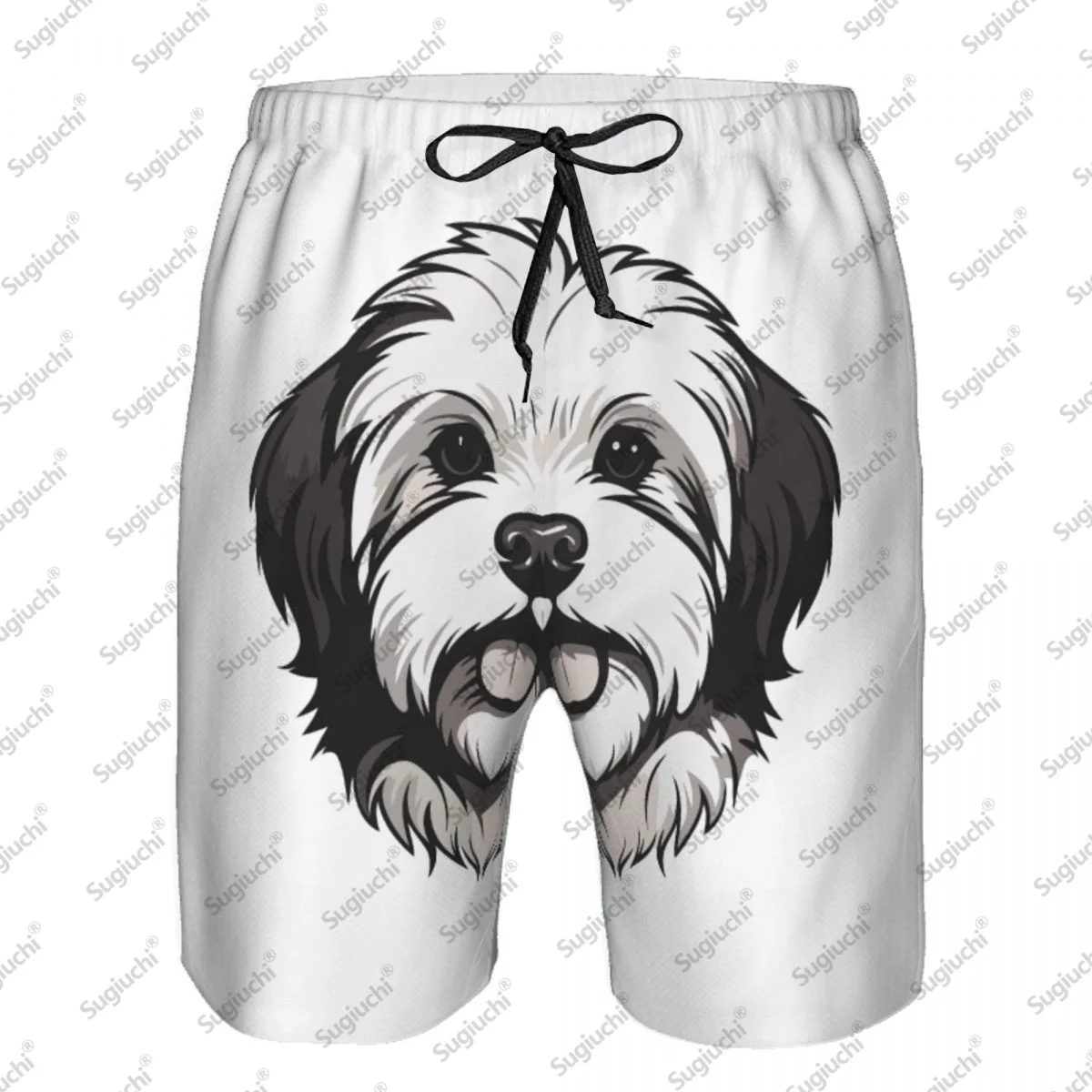 2025 Shih Tzu Dog Mens Swim Trunks Qucik Dry Board Beach Shorts Bathing Suit for Men Boardshorts Lightweight