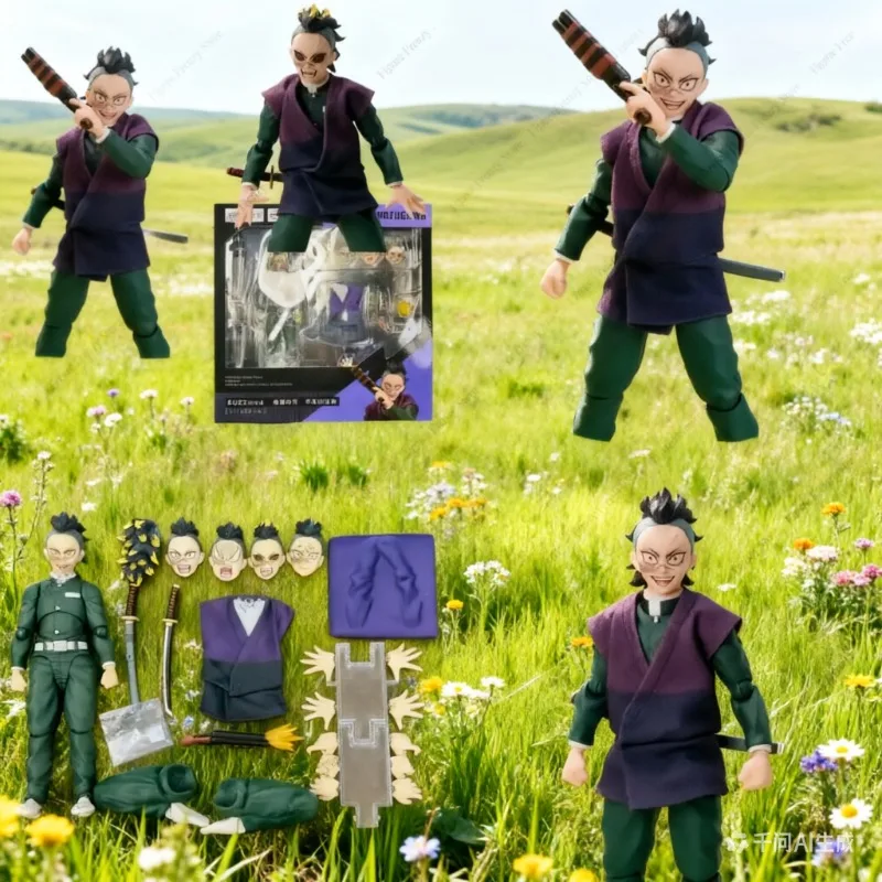 

Special Offer In Stock Original Anime Action Figure Set Buzzmod Shinazugawa Sanemi and Genya 15cm Scale Animated Robot Style