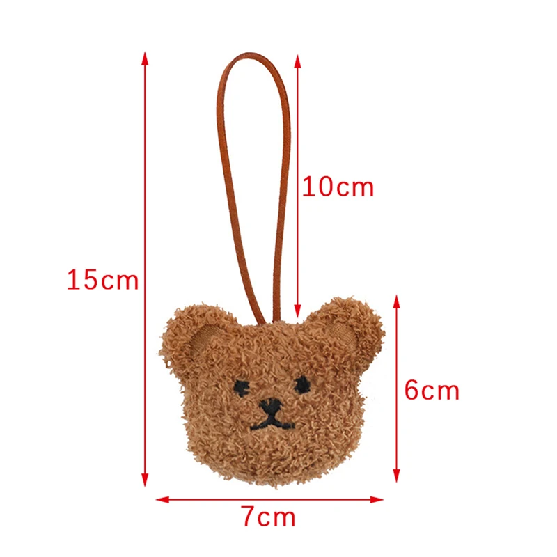 Cute Cartoon Bear Name Pendant Plush Decoration Kindergarten Name Tag Children's Name Tag Pendant Kawaii Keychain