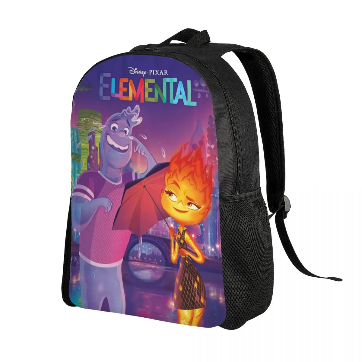 Custom Elemental Film Cinder Lumen Backpack for Women Men Water Resistant School College Bag Print Bookbags