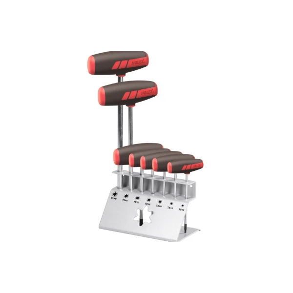 New Original  Hoffmann HOLEX Screwdriver Set for Torx with T-handle, in a Sheet Metal Stand 7 Pieces 625241 7