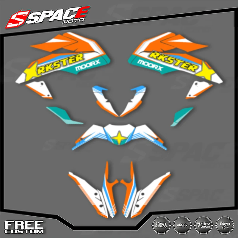 

SPACE Custom Motorcycle Graphics For KTM 2017 2018 2019 2020 DUKE 125 17-20 DUKE125 390 Decal Stickers Kits 007