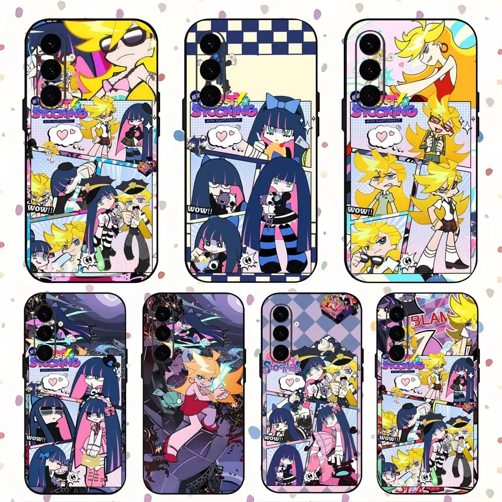 Panty Stocking Anime Cool Phone Case For Samsung Galaxy S26 S25 S24 S23 S22 S21 Plus Ultra Note20 Soft Black