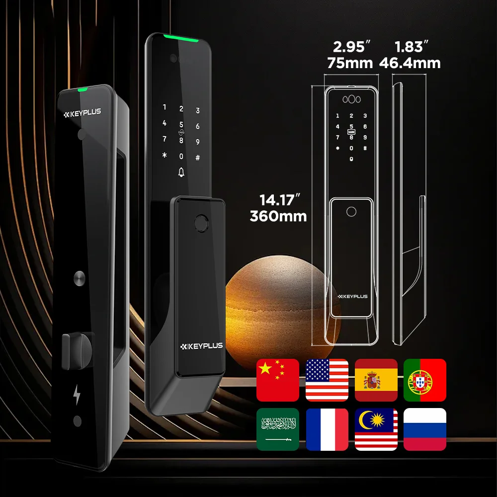 Tuya WiFi Smart Door Lock with Camera Fingerprint App Control for Apartment