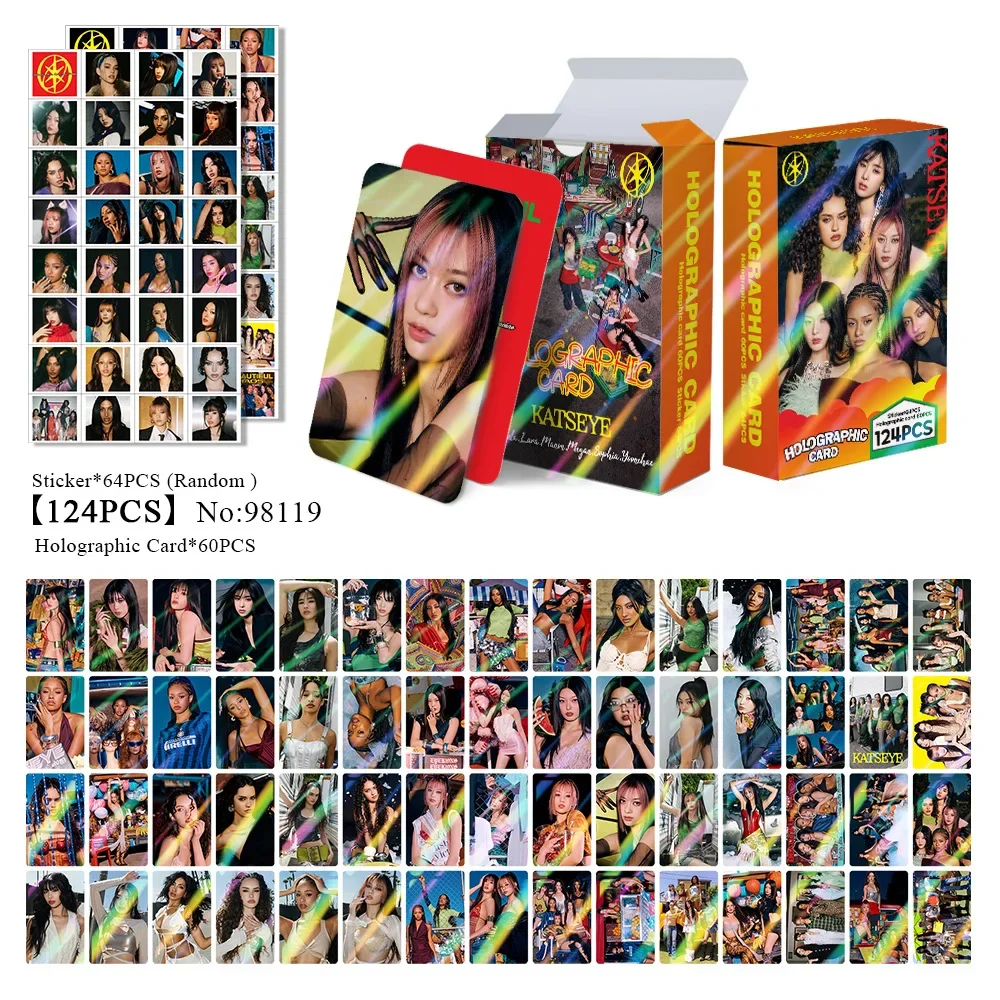 

124/92Pcs Kpop Idol KATSEYE Album Gabriela Lomo Cards LARA DANIELA HD Printd Photocards Stickers MANON MEGAN YOONCHAE Fans Gift