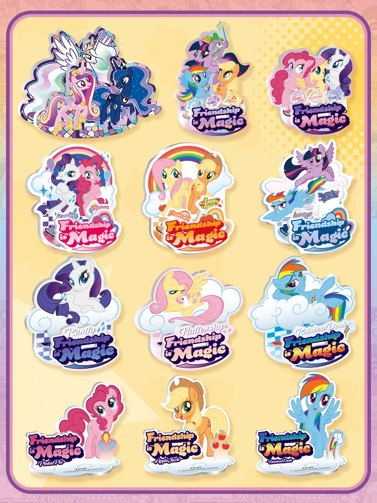 KAYOU My Little Pony Card My Little Pony Standing Card Friendship Painting Standing Card Cartoon Anime Peripheral Children Toys