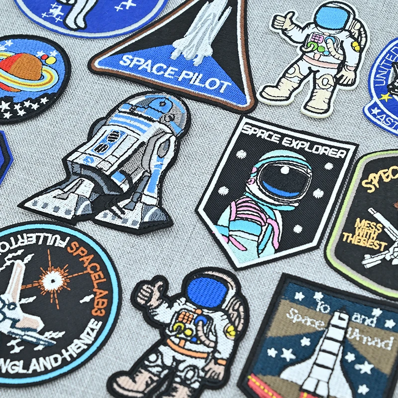 NEW Embroidered Astronaut Air Force Space Shuttle Patch DIY Sticker Space Agency Badge Embroidery Patches for Clothing