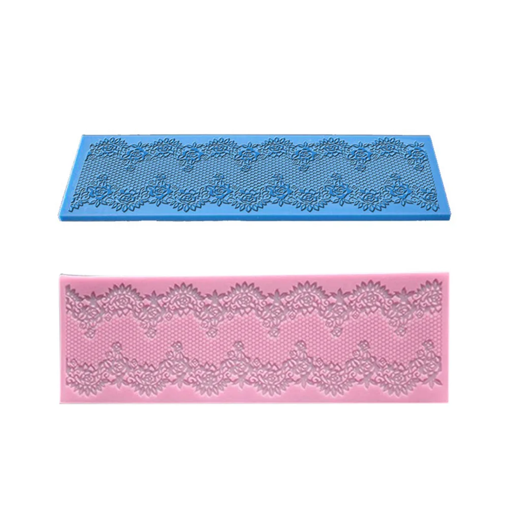 

Silicone Cake Mold Flower Molds Lace Fondant Creative Rose Design Baking Mould Decorations