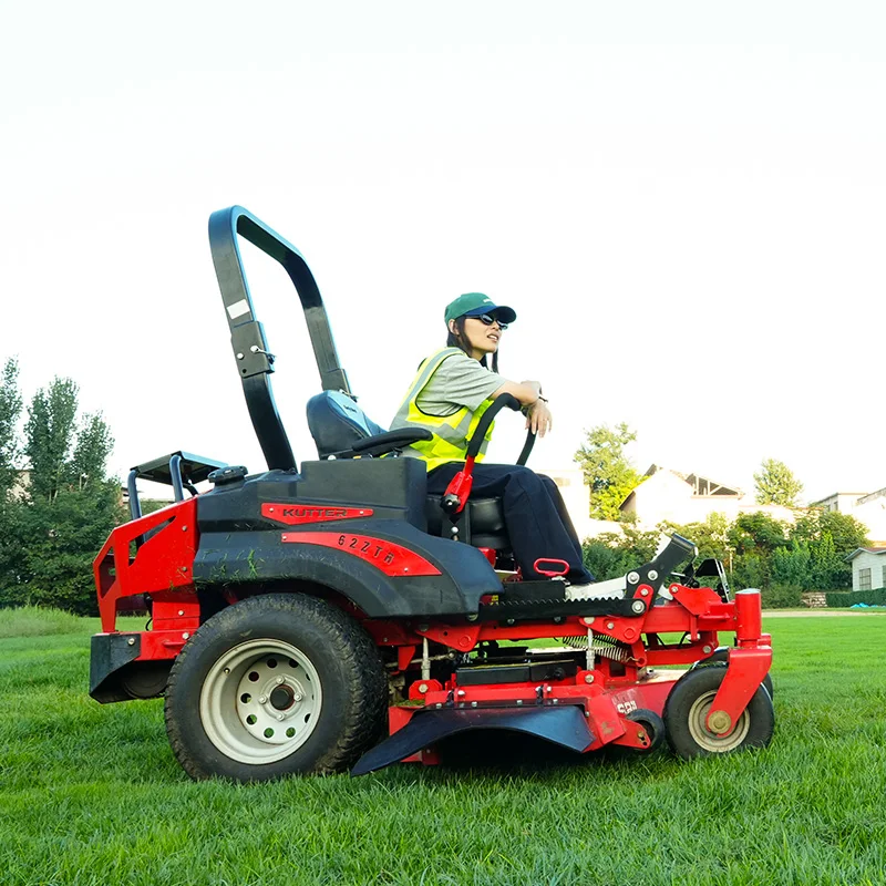 Turn Riding Lawn Mower 35Hp 62Inch Electric Start Ride on Mower  Turn Tractor Grass Cutter With Oem Odm Support