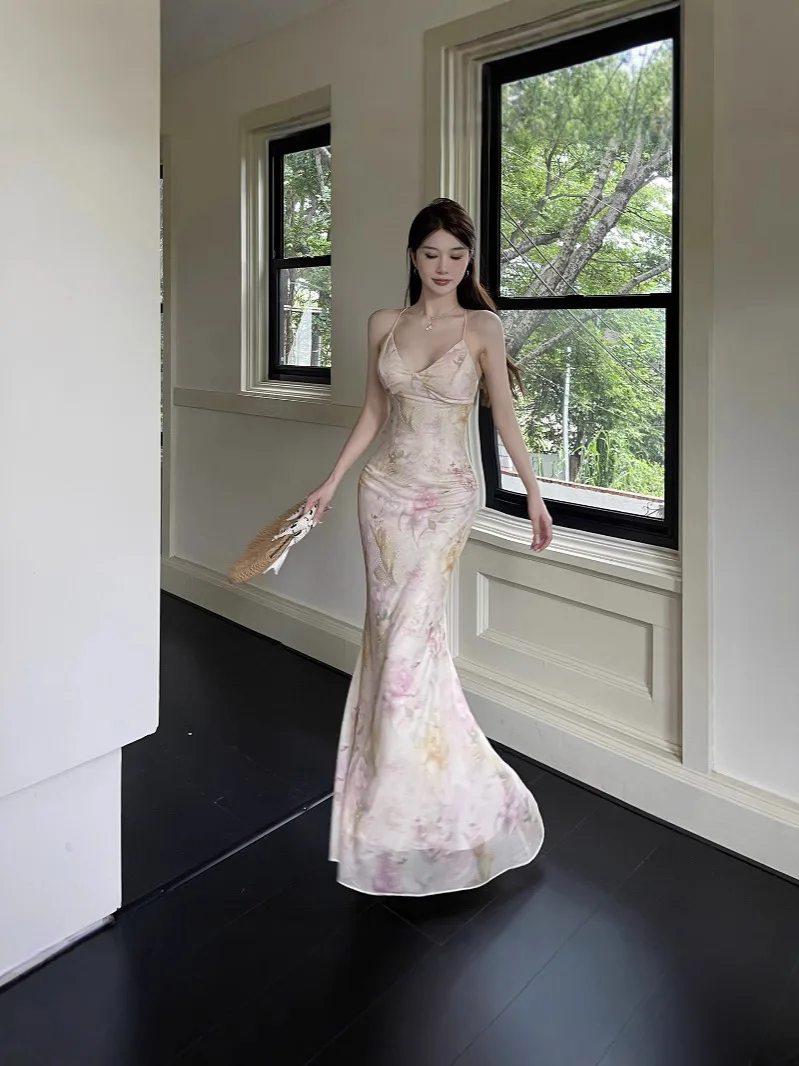 T-shirt Sexy imprimé Floral pour femmes, robe à bretelles taille moyenne, Collection d'été Ciwalk, sans marque enregistrée