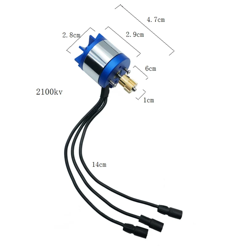 AS96-2830 2100Kv Outrunner Motore Brushless ESC Per 1/12 MN128 RC Auto Aggiornamenti Kit di Alimentazione