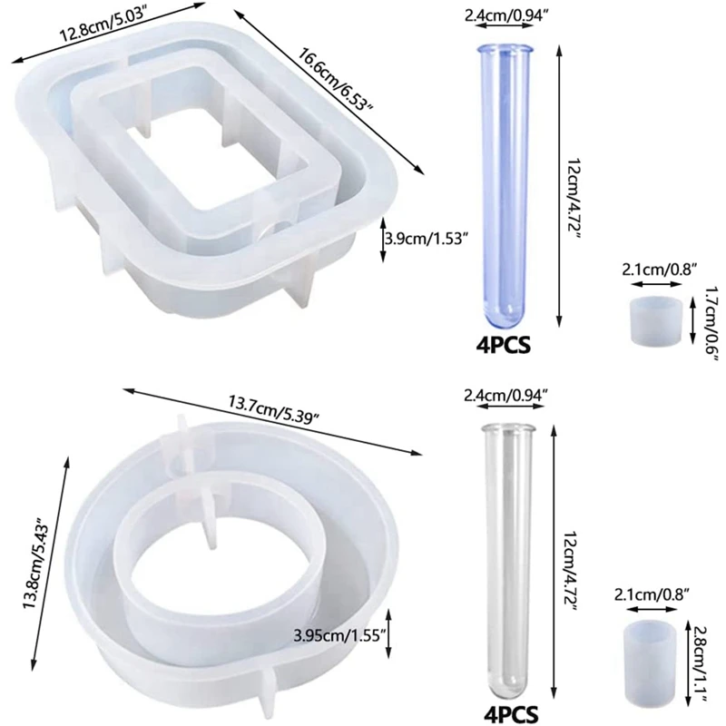 Mold For Plant Propagation Station, Vase Silicone Epoxy Mold, Vase Mold Resin Casting Mold For Hydroponic Plants