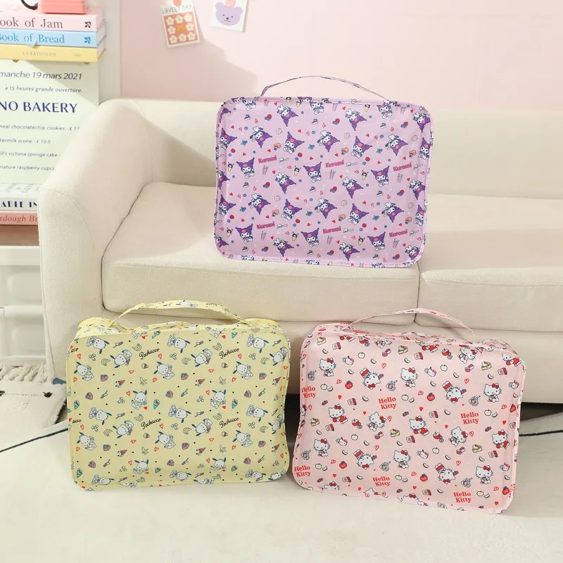 

6Pcs Sanrio Hello Kitty Storage Box Kawaii Cartoon Kuromi Waterproof Travel Storage Bag Underwear Shoes Storage Organizing Bag