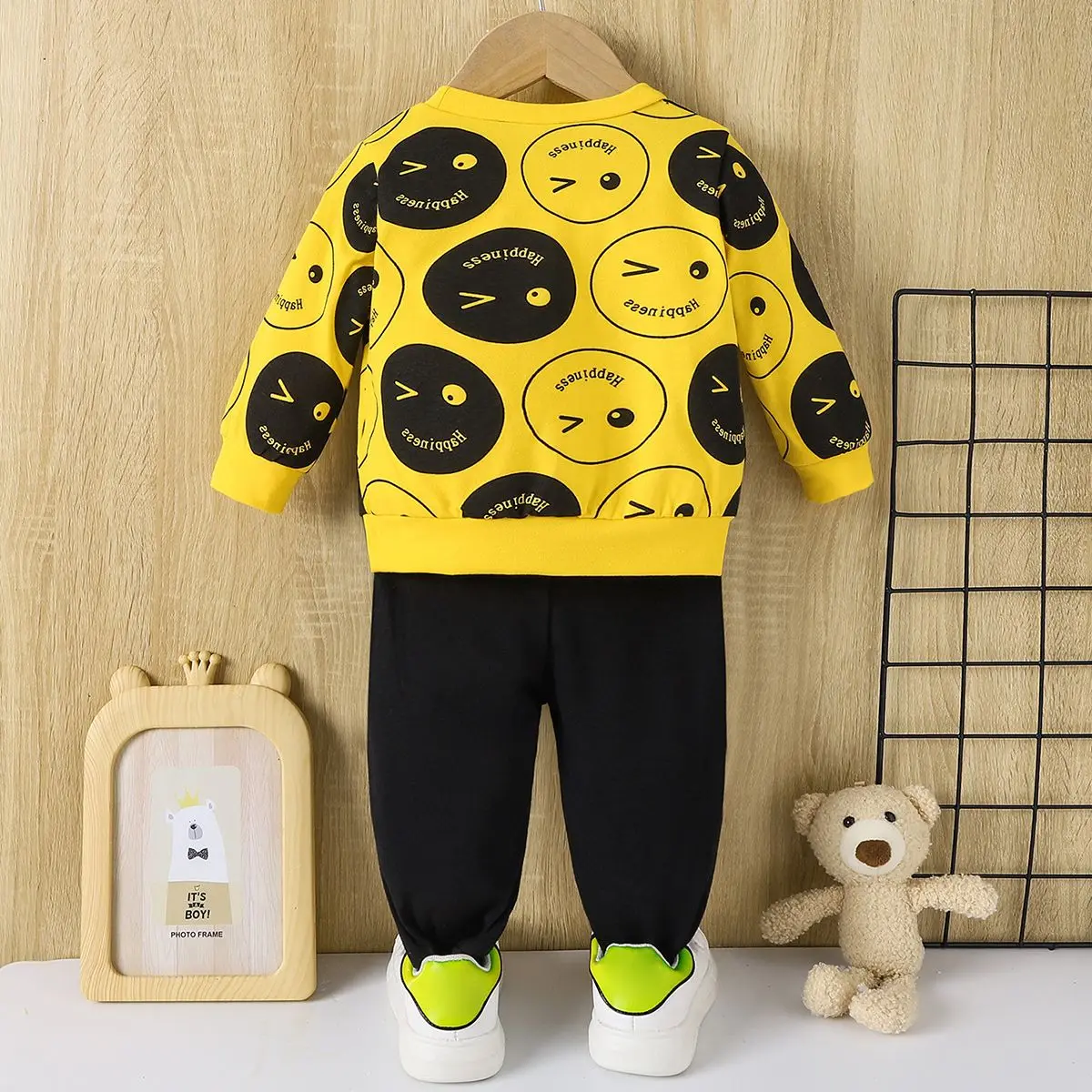 Casual Sweatshirts Sets Baby Boys Toddler O-neck Long Sleeve Shirt Hoodies + Trousers Sets Tracksuits for Baby Infant Newborn