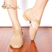 Zapatos de baile de Jazz elásticos de cuero genuino para mujer, zapatillas de Ballet Jazzy para profesores de baile, sandalias, zapatos de ejercicio 1305