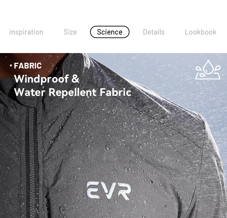 EVR Radsport-Windbreaker Frühling und Herbst Herren Rennrad Dünne Jacke Winddicht Wasserdicht Atmungsaktiv Outdoor MTB Fahrradjacke – Detail 4