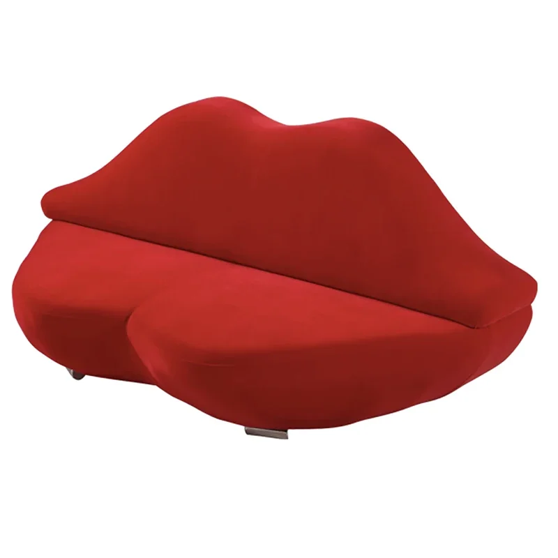 

Red Lips Designer Street Clothes Rest Area Hotel Double Fabric Sofa