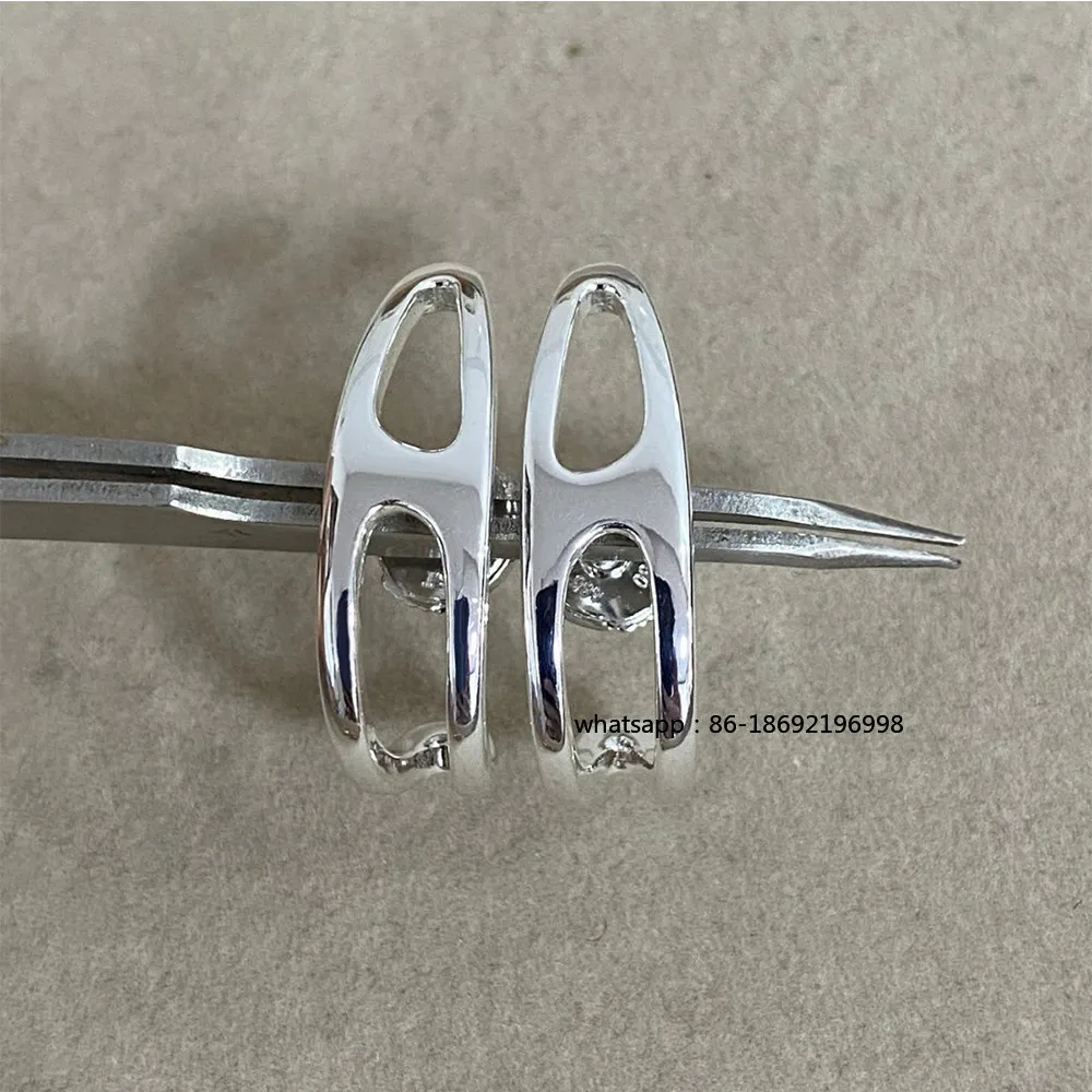 New  Chaine D'ancre Punk Earrings Light Luxury Sterling Silver Gold Plated Light Luxury Premium Earrings