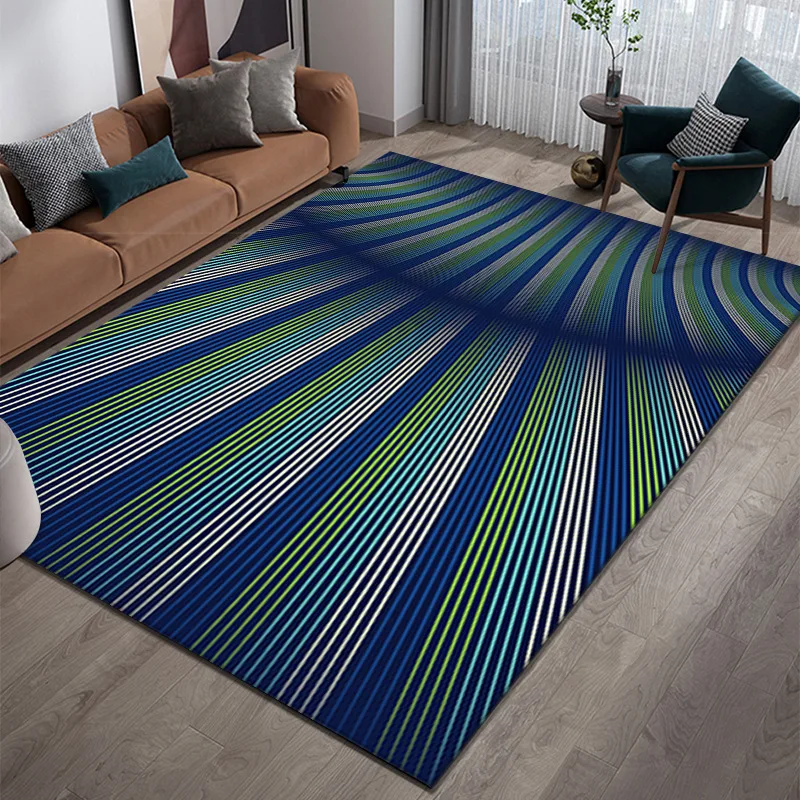 3D Stripe Vertigo Carpet Entrance Doormats Vision Abstract Geometric Optical Area Rugs Non-slip Living Room Decoration Floor Mat