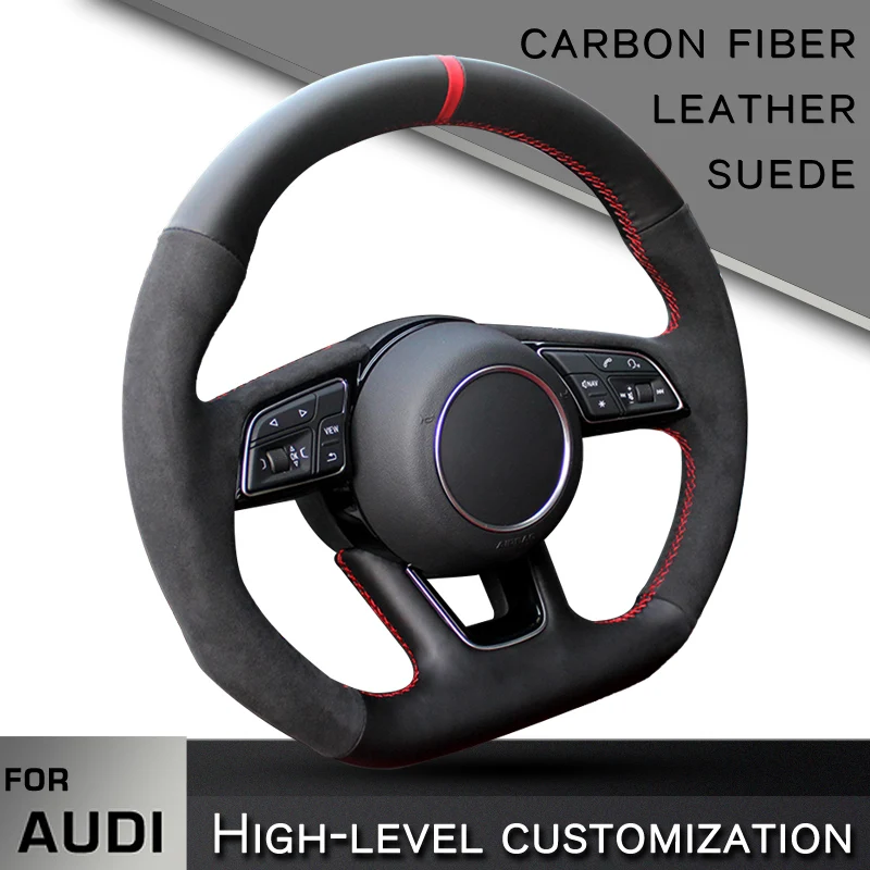 

Изготовленный на заказ чехол на руль автомобиля для Audi A1 SQ2 2018 2019 A3 2016-2019 S3 Q2 2016-2019 RS3 2017-2019 интерьер