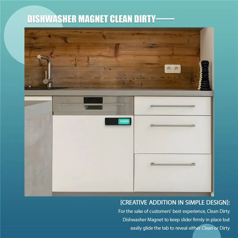 AFOURT-Clean Dirty Dishwasher Magnet - Easy To Read Non-Scratch Magnetic Indicator Sign Kitchen Organization And Storage