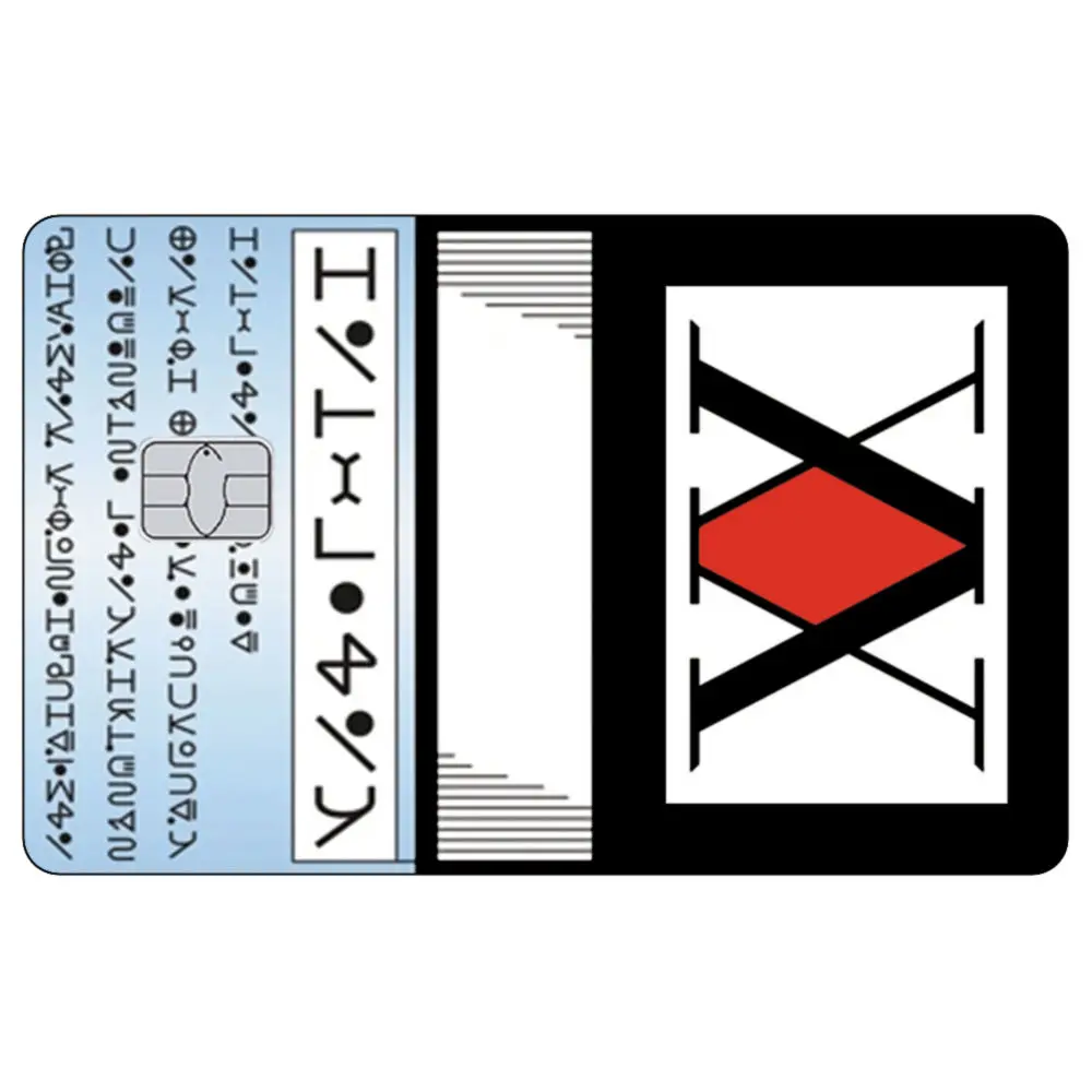 HUNTER×HUNTER أنيمي الكرتون بطاقة الائتمان ملصقات الجلد Killua غطاء بطاقة الترخيص ملصق رقاقة صغيرة الجانب الأمامي جمع الديكور #3