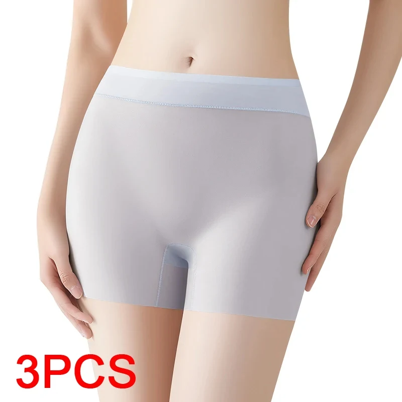 Plus Size Shorts Fashion Ice Silk Sports Women Micro Underwear Safety Short Pants Women Seamless Panties Shorts Under the Skirt