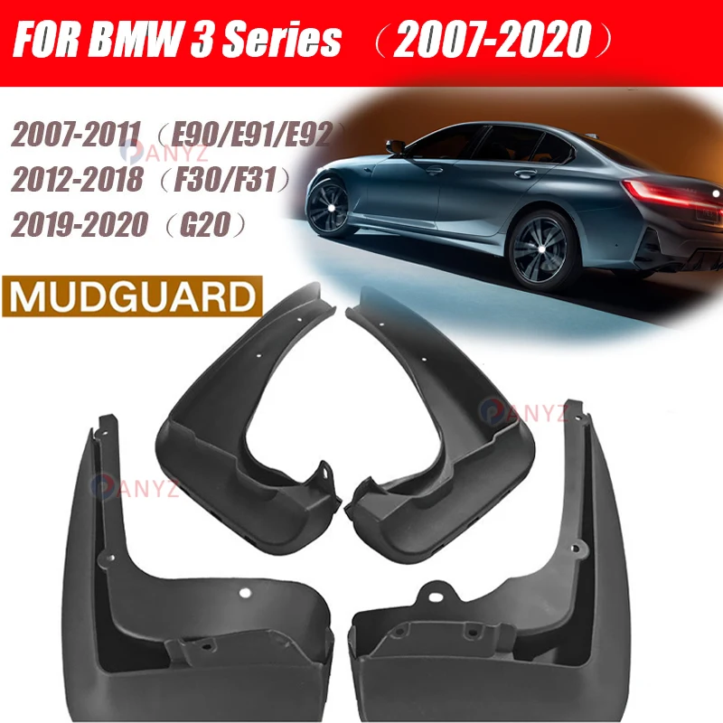 Брызговики для BMW 3 серии E90, E91, E92, G20, F30, F31, задние брызговики, брызговики, Аксессуары для автомобилей, 4 шт., 2007-2020