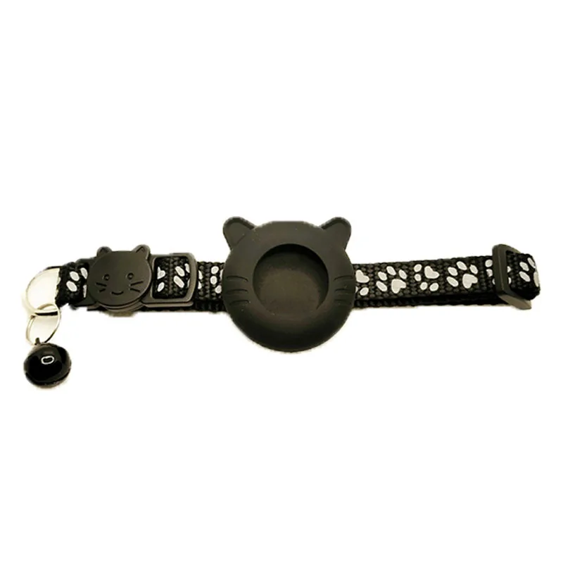 Collier pour chat Airtag cloche anti-perte réfléchissante Cat Apple Tracker, convient également aux petits chiens, collier pour chien avec cloches
