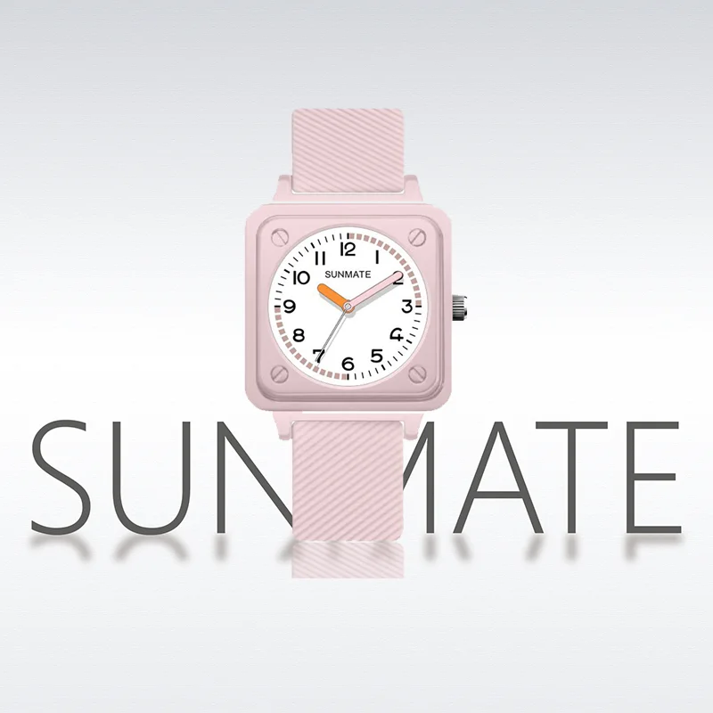 

Women's Watches 2025 New Fashion Luxury Brand Women's Watches Silicone Strap Quartz Watches Square Arabic Numeral Dial