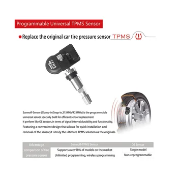 1 Stuks Programmeerbare Mx Sensor 315Mhz + 433Mhz Universeel 2 In 1 Bandenspanningscontrolesysteem Tpms Tool-Programma Voor-Autel