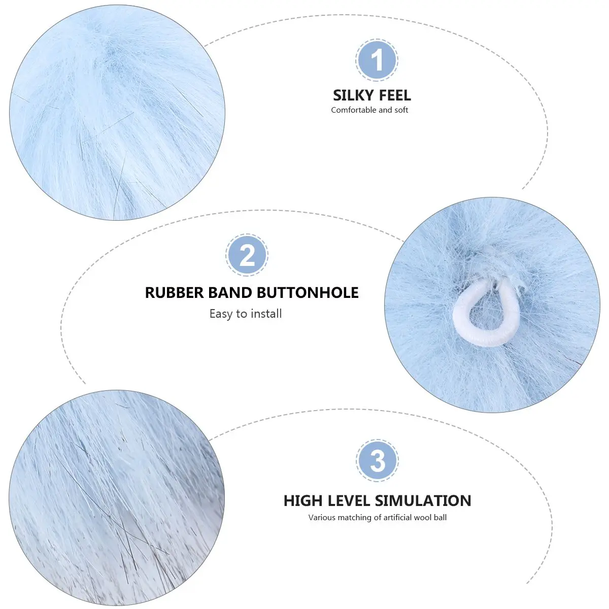 

2 PCS Artificial Wool Ball Decor Simulated Fur Adornment for Shoes Bags Hats Multi purpose Clothing Charm Accessories Soft