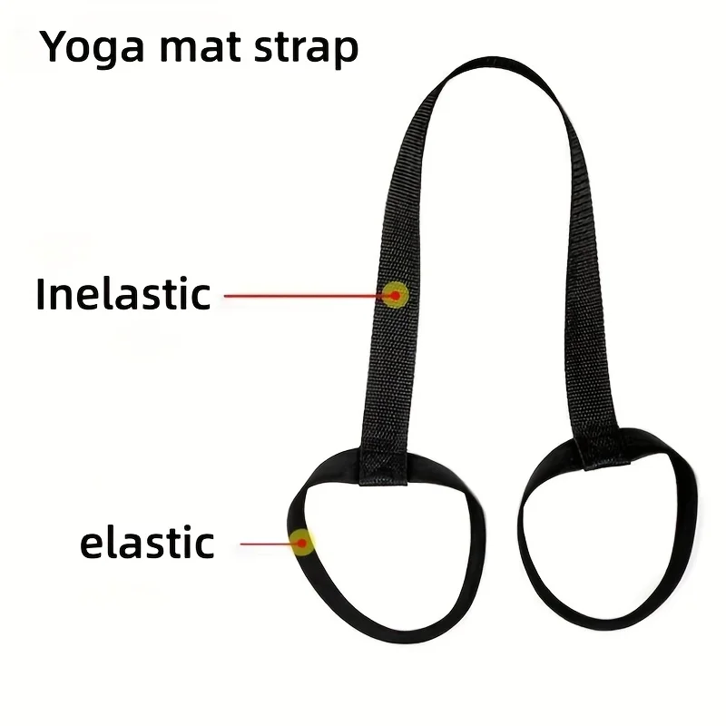 1pc Yoga Mat Storage Belt with Elastic Band-Adjustable Yoga Mat Holder,Portable Yoga Mat Organizer with Carry Strap,Mat Storage