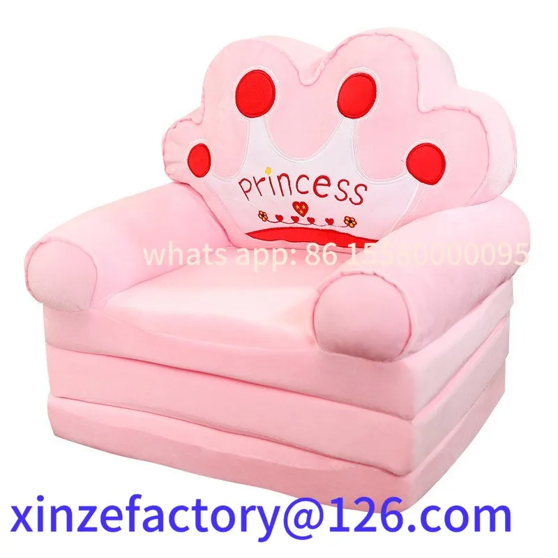 

Customizable Kids Cute Cartoon Folding Little Sofa Girl Princess Baby Toddler Reading Area Tatami Lazy Chair Stool Children's Ar