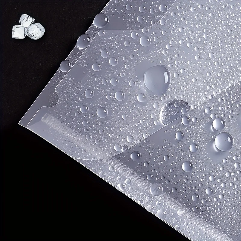 10pcs Classic A4 Transparent Plastic File Envelopes with Snap Closure, PP Material Office Document Organizer Bags for Storage an