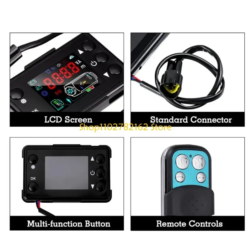 

547B Remote Control Diesels Heater Adjustable Temperature Timer Parking Heater 12V 24V