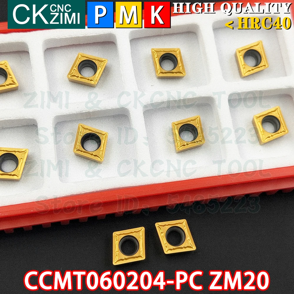 CCMT060204-PC ZM20 CCMT 060204 PC ZM20 Carbide Inserts External Turning Inserts Tools CNC Mechanical metal lathe cutting tools